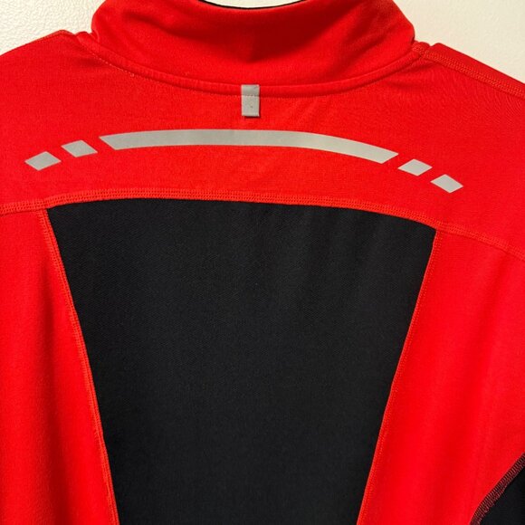 ID Ideology Colorblock Performance Shirt Size L Red Black Long Sleeve Athleisure - Picture 7 of 16